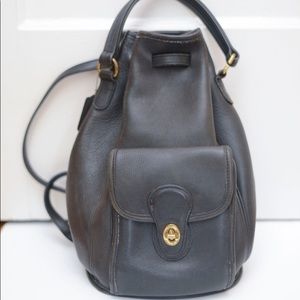 Vintage Coach bucket sling leather backpack